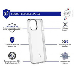 Force Case Coque pour iPhone 14 Renforcée PULSE Origine France Transparent