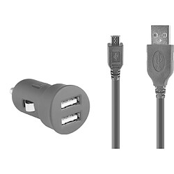 Bigben Connected Chargeur voiture 2.1A Charge rapide Mini + Câble USB A/micro USB Noir Bigben