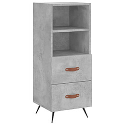 Maison Chic Buffet,Meuble de Rangement,commode pour salon,Cuisine Gris béton 34,5x34x90 cm Bois d'ingénierie -MN24663