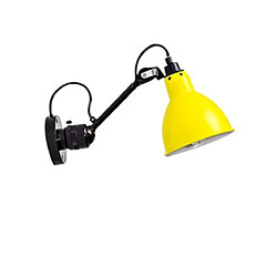 Universal Lampe murale moderne simple rétro balançoire télescopique nordique double lampes murales salon chambre lit éclairage luminaire (petit jaune) 