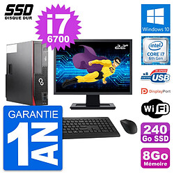 PC Fujitsu D556 DT Ecran 22" Intel i7-6700 RAM 8Go SSD 240Go Windows 10 Wifi · Occasion 