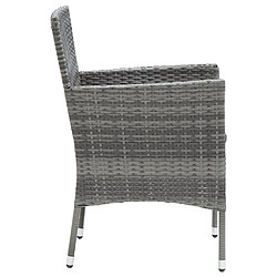 Acheter vidaXL Chaises à manger de jardin lot de 4 Résine tressée Gris