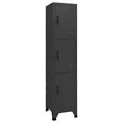 vidaXL Armoire à casiers Anthracite 38x45x180 cm Acier