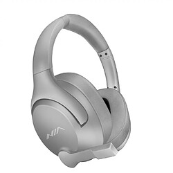 General Casque Bluetooth sans fil, pliable sur l'oreille avec microphone, casque stéréo à basses profondes avec cache-oreilles doux à mémoire de forme pour iPhone/téléphone portable/PC(gris) 