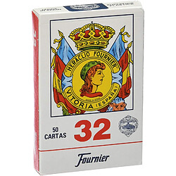 Fournier 32, 50 cartes espagnoles, couleur BLEU/ROUGE (f20993) 