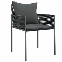 Avis Maison Chic Lot de 6 Chaises de jardin,Fauteuil d'extérieur avec coussins noir 54x61x83 cm rotin -MN92834