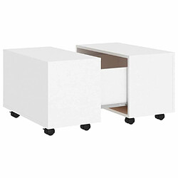 Maison Chic Table basse,Table Console Table d'appoint, Table pour salon Blanc 60x60x38 cm Aggloméré -MN95197