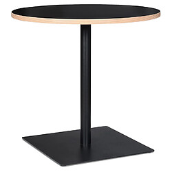 Alterego Table ronde 'FUSION ROUND' noire - Ø 80 cm