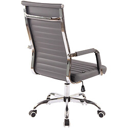 Avis Decoshop26 Fauteuil de bureau sur roulettes confortable hauteur réglable en synthétique gris cadre métal chromé BUR10572