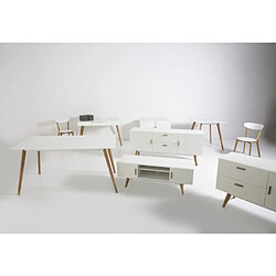 Avis Lot de 4 Chaises Chêne et Laqué Blanc KosyForm