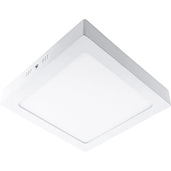 Plafonnier carré PESETA 1x18W LED 1260lm 3000K 120° C.22xL.22xH3,5cm Blanc