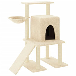 Arbre à chat avec griffoirs,niche pour chat en sisal Crème 96,5 cm -MN22701