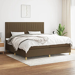 Maison Chic Structures de lit + matelas,Lit à sommier tapissier avec matelas Marron foncé 200x200 cm -MN29008