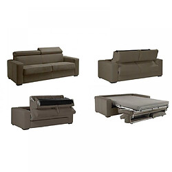 Acheter Inside 75 Canapé EXPRESS SIDNEY DELUXE 140 cm cuir vachette taupe matelas 16 cm