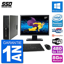 PC HP Compaq Pro 6300 SFF Ecran 27" Intel G630 RAM 8Go SSD 480Go Windows 10 Wifi · Occasion 