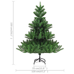 Acheter vidaXL Sapin de Noël artificiel Nordmann avec LED et boules Vert 150cm