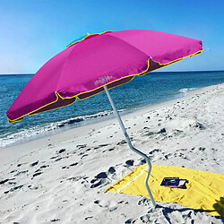 Avis Parasol de plage aluminium léger visser protection uv GiraFacile 220 cm Eolo