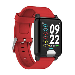 Wewoo Montre connectée E04 1,3 pouces Écran couleur IPS Smartwatch IP67 étanchebracelet en TPUrappel des appels d'assistance / Surveillance de la fréquence cardiaque / pression artérielle / Soins à distance / Modes Sport multiples Rouge