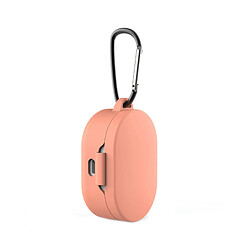 LUUCOZK Étui de protection pour écouteurs sans fil de couleur unie anti-chute pour Redmi AirDots - Orange corail 