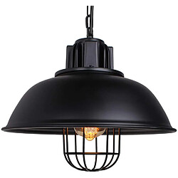 Suspension Luminaire Industrielle, STOEX Ø33CM Lustre Industriel Plafonnier Abat Suspension Luminaire Industrielle, STOEX Ø33CM Lustre Industriel Plafonnier Abat-jour en Métal Décoration Éclairage E27 pour Salon Cuisine Bar Loft (Noir)