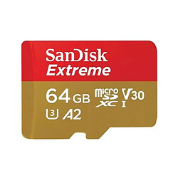 SanDisk Extreme carte mémoire Micro SDXC 64 Go A2 Classe 10 U3 V30 vitesse de lecture 170,écriture 80Mo/s version 2022