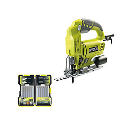 Pack RYOBI Scie sauteuse électrique 500W RJS720-G - Coffret de 20 lames RAK20JB