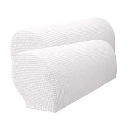 Ensemble de 2 couvre-accoudoirs de canapé en flanelle imperméable pour meubles, beige couvertures de bras de sofa antidérapantes