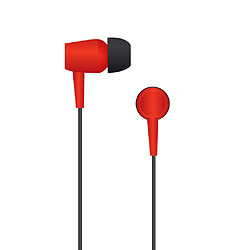 Schneider Écouteurs Xtra Intra-auriculaires Jack Confortables avec Embouts en Silicone Rouge / Noir 