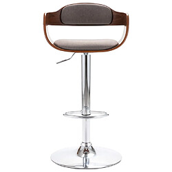 vidaXL Tabouret de bar Contreplaqué et tissu taupe