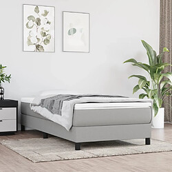 vidaXL Matelas de lit à ressorts ensachés Gris clair 100x200x20 cm