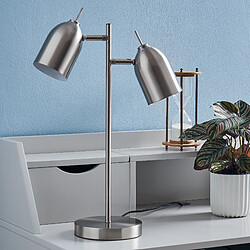 Lampe de chevet bureau à LED chic éclairage moderne chrome Teamson Home VN-L00063NB-EU pas cher