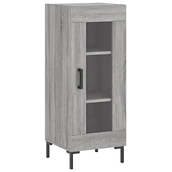 Acheter vidaXL Buffet haut Sonoma gris 34,5x34x180 cm Bois d'ingénierie