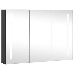 Maison Chic Armoire de salle de bain,Meuble de rangement,Meuble haut à miroir LED 89x14x62 cm -GKD740971