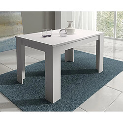 Pegane Table de salle à manger extensible rectangulaire coloris coloris blanc -longueur 138-198 x profondeur 88 x Hauteur 76 cm