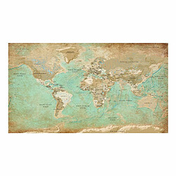 Paris Prix Papier Peint XXL Turquoise World Map II 280x500cm