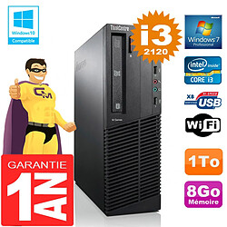 PC Lenovo M92p SFF Core I3-2120 Ram 8Go Disque 1 To Graveur DVD Wifi W7 - Occasion