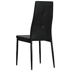 Decoshop26 Lot de 6 chaises de salle à manger cuisine design moderne synthétique noir CDS022693 pas cher