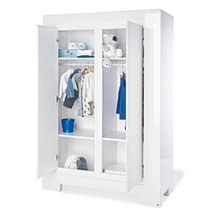 Pinolino Chambre de bébé Sky 3 pièces lit de bébé évolutif commode à langer armoire à 2 portes