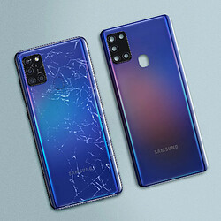 Avis Cache Batterie Samsung Galaxy A21s Façade Arrière Originale Samsung Bleu