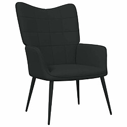 Maison Chic Chaise de relaxation | Fauteuil relax Noir Tissu -GKD58407