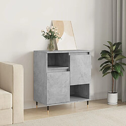 Maison Chic Buffet,Meuble de Rangement,commode pour salon,Cuisine Gris béton 60x35x70 cm Bois d'ingénierie -MN50370