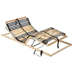 vidaXL Sommier à lattes électrique sans matelas avec 7 zones 90x200 cm