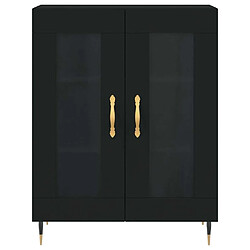 Maison Chic Buffet,Meuble de Rangement,commode pour salon,Cuisine noir 69,5x34x90 cm bois d'ingénierie -MN34188 pas cher