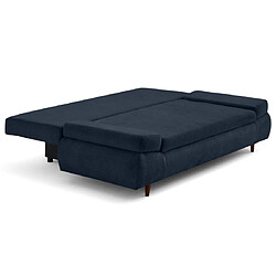 Bestmobilier Larson - canapé droit 3 places convertible avec coffre en velours texturé