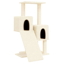 vidaXL Arbre à chat avec griffoirs en sisal Crème 82 cm