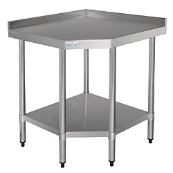 Table d'Angle Inox - Profondeur 600 x 800 - Vogue 