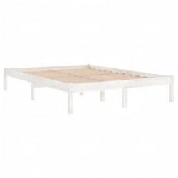 Acheter vidaXL Cadre de lit Blanc Bois massif 120x200 cm