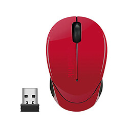 Speedlink BEENIE rouge - Sans fil Souris bureautique - Connexion sans fil 2,4 GHz avec récepteur USB - 3 boutons - Droitier / Gaucher - Rouge