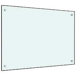 vidaXL Dosseret de cuisine Blanc 70x50 cm Verre trempé