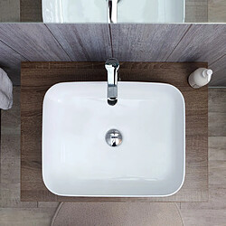 Avis Kiamami Valentina MEUBLE DE SALLE DE BAIN SOUS-LAVABO CM 75 NOYER FONCÉ LAVABO ET MIROIR | SIENA